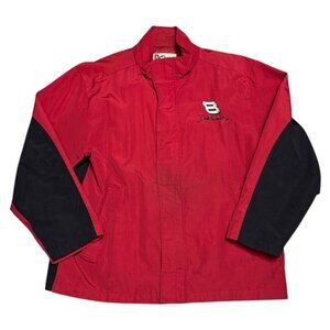 DALE EARNHARDT Budweiser Chase Authentics Windbreaker Red Nascar Jacket Mens XL